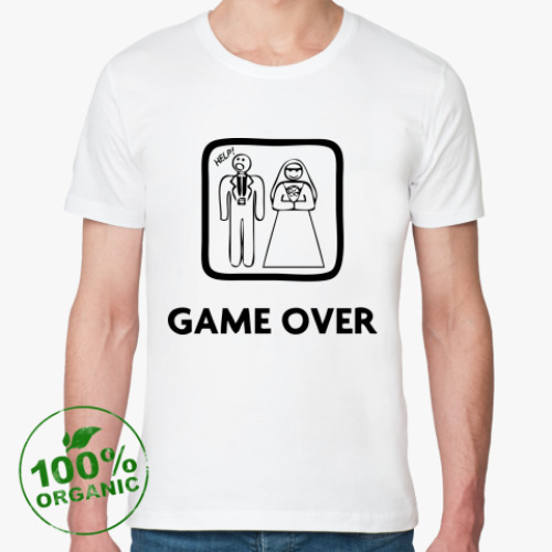 Футболка из органик-хлопка Game Over. HELP!