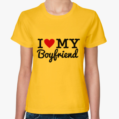 Женская футболка I love my boyfriend