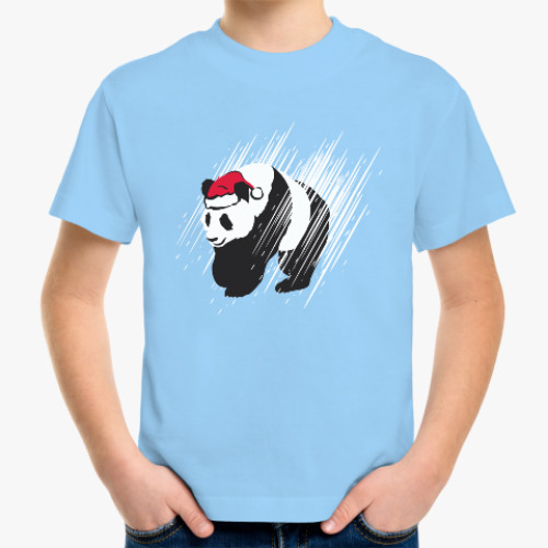Детская футболка Санта-панда