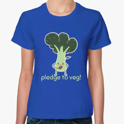 Женская футболка Pledge to Veg