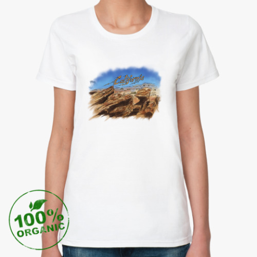 Женская футболка из органик-хлопка Калифорнийские скалы