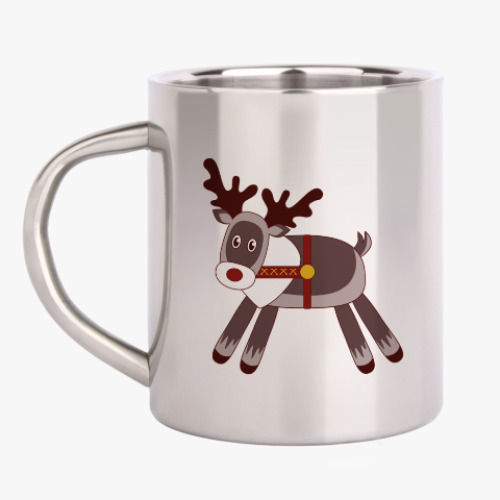 Кружка металлическая Cute reindeer