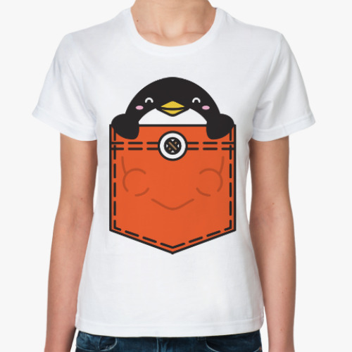 Классическая футболка Пингвин