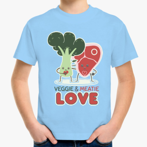 Детская футболка Овощно-мясная любовь