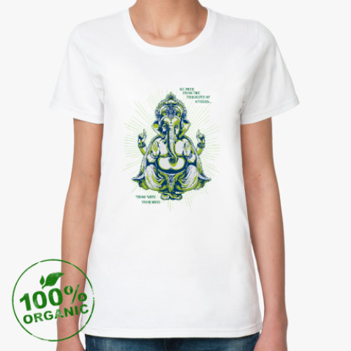 Женская футболка из органик-хлопка Elephant print