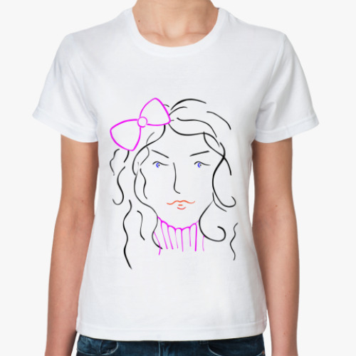 Классическая футболка Женское лицо