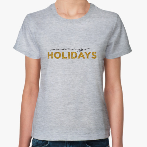Женская футболка Merry holidays