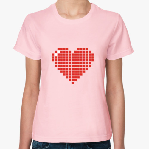 Женская футболка Пиксельное сердце