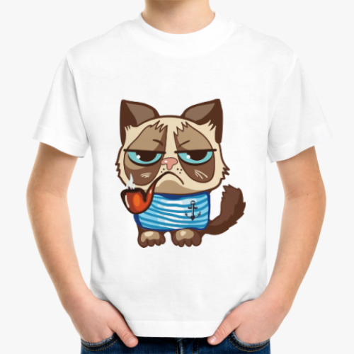 Детская футболка Угрюмый кот Тард - Grumpy Cat