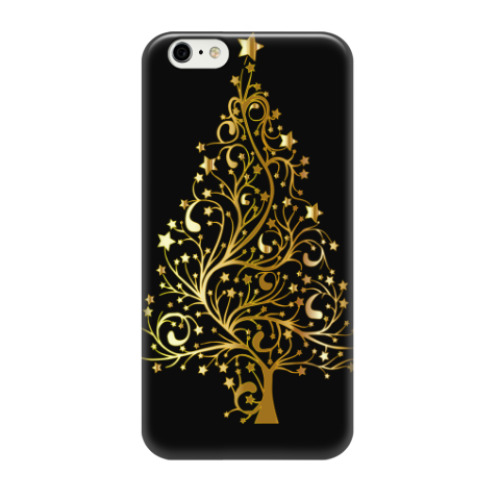 Чехол для iPhone 6/6s Золотая ель