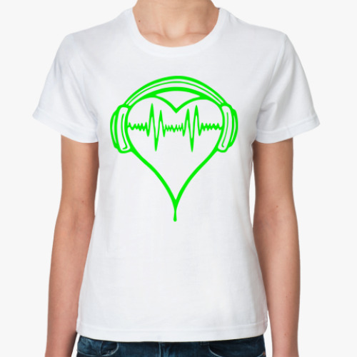 Классическая футболка Музыка в ритме сердца