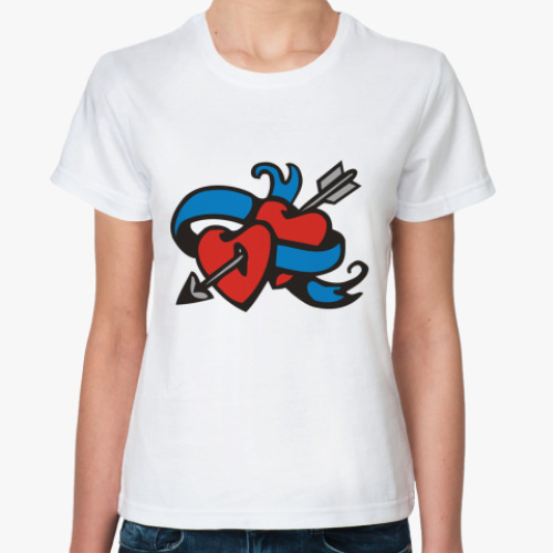 Классическая футболка Два сердца