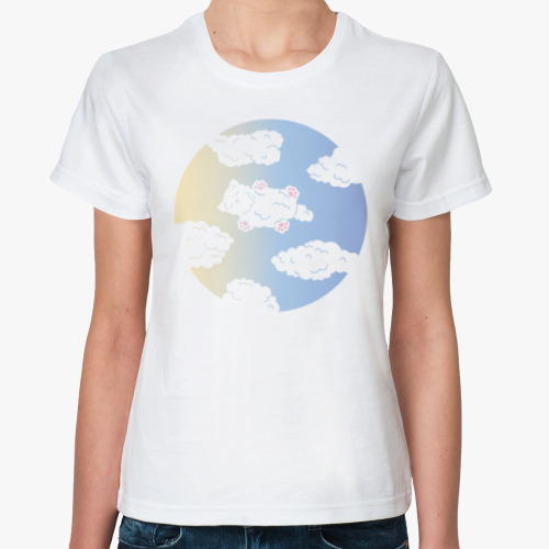 Классическая футболка Kitten Cloud / Котёнок-облачко