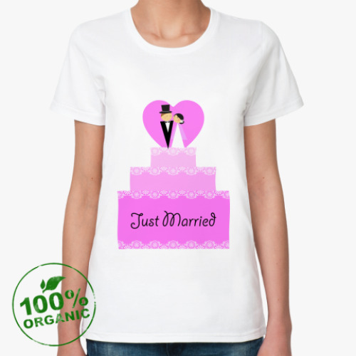 Женская футболка из органик-хлопка Just Married
