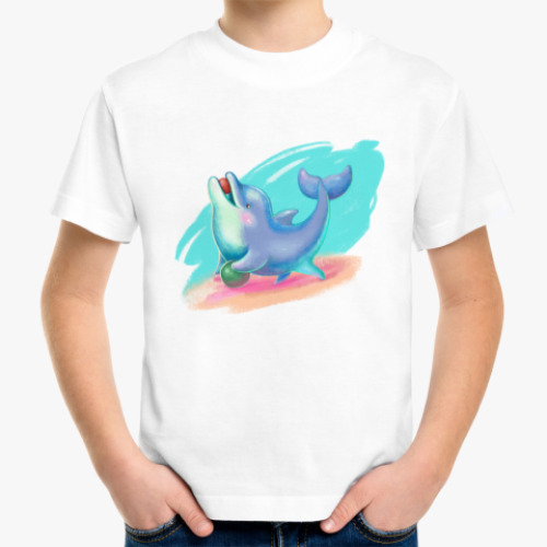 Детская футболка Дельфин - песик
