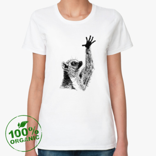 Женская футболка из органик-хлопка Лемур