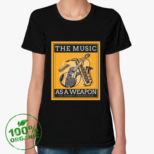 Женская футболка из органик-хлопка Musik Love