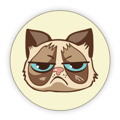 Костер (подставка под кружку) Угрюмый кот Тард - Grumpy Cat