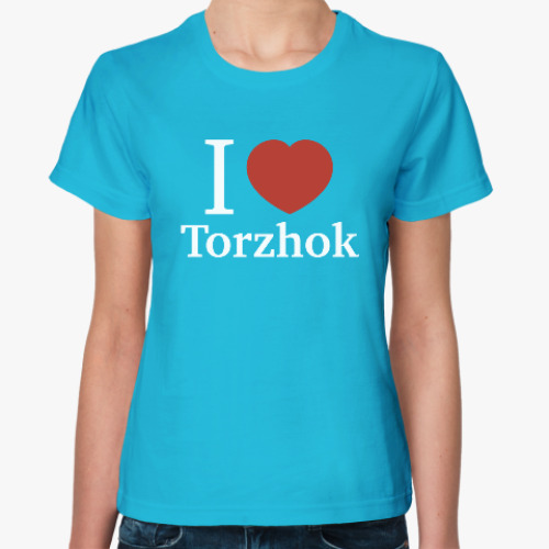 Женская футболка Я люблю Торжок
