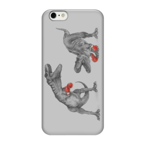 Чехол для iPhone 6/6s Динозавры-боксеры