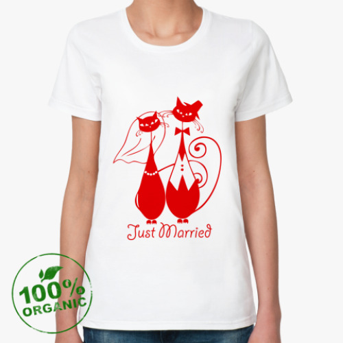 Женская футболка из органик-хлопка Just Married