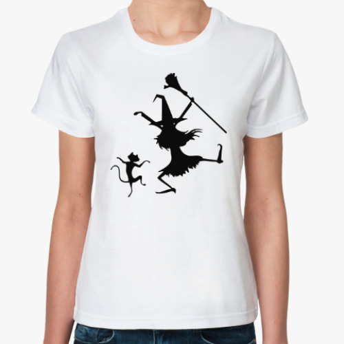 Классическая футболка Кот и ведьма