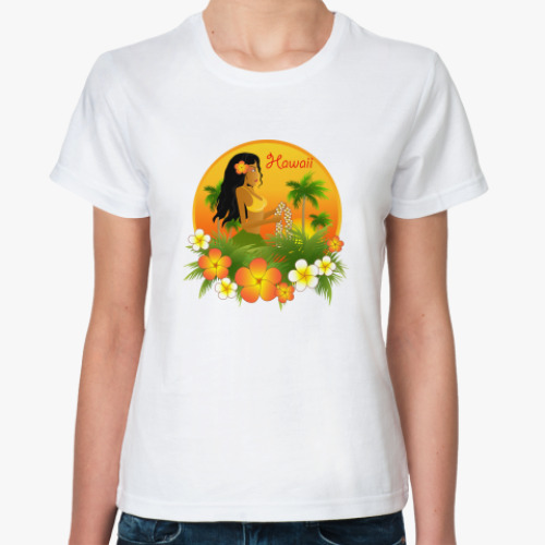 Классическая футболка  Hawaii girl