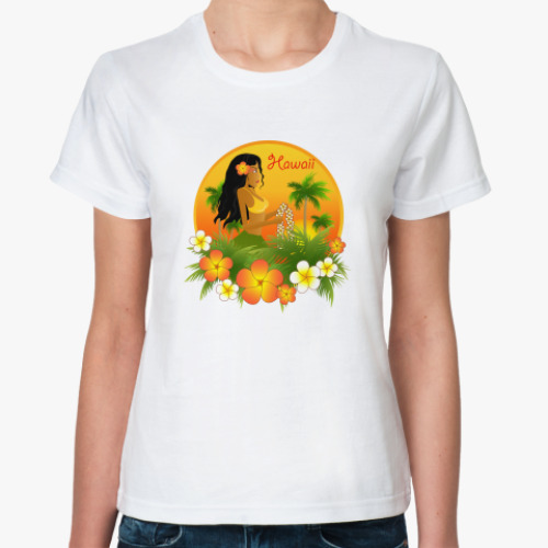 Классическая футболка Hawaii girl