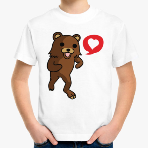 Детская футболка Pedobear loves you - Педобир любит тебя