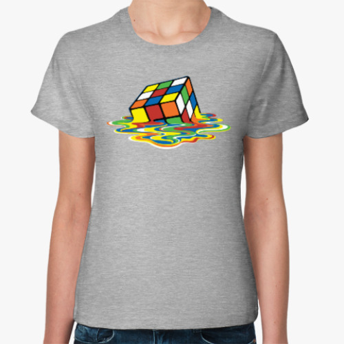 Женская футболка принт Шелдона 'Кубик'