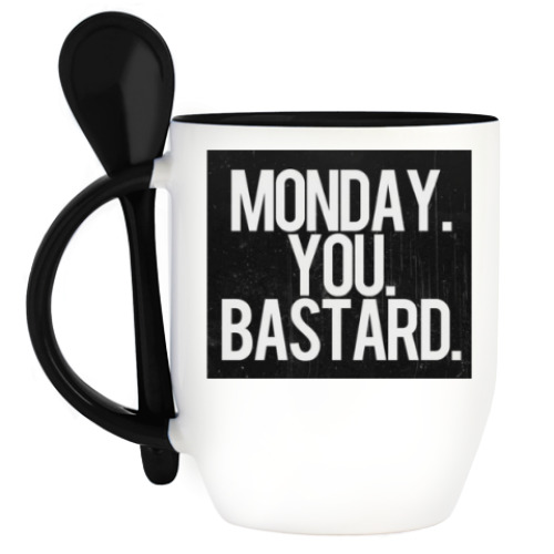 Кружка с ложкой MONDAY