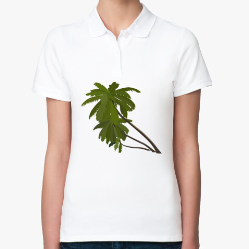 Женская рубашка поло пальмы