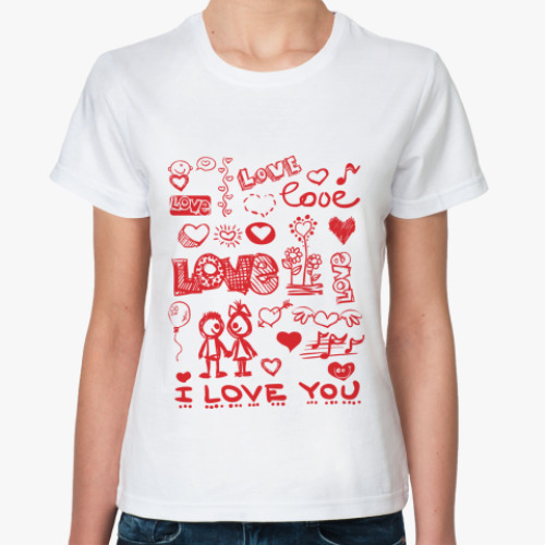 Классическая футболка  LOVE