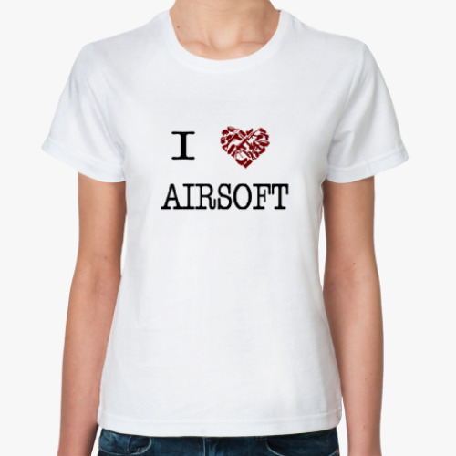Классическая футболка  I love Airsoft