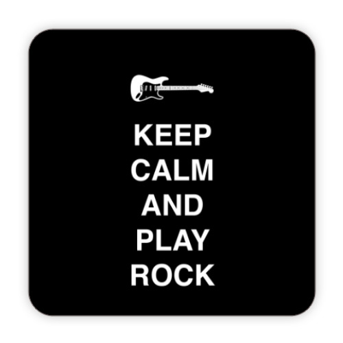 Костер (подставка под кружку) Keep calm and play rock