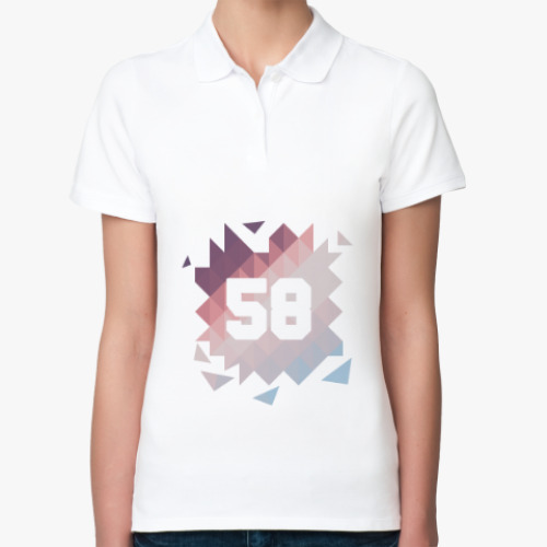 Женская рубашка поло Цифра 58 (Low Poly)