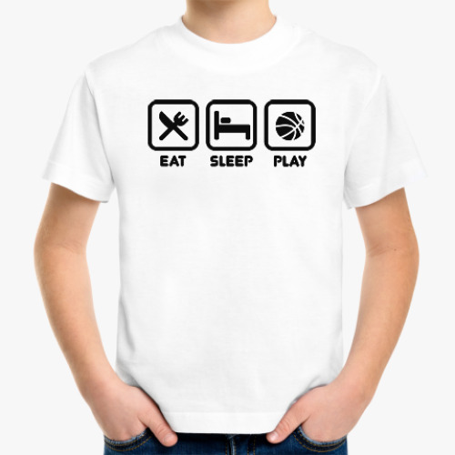 Детская футболка Eat Sleep Play