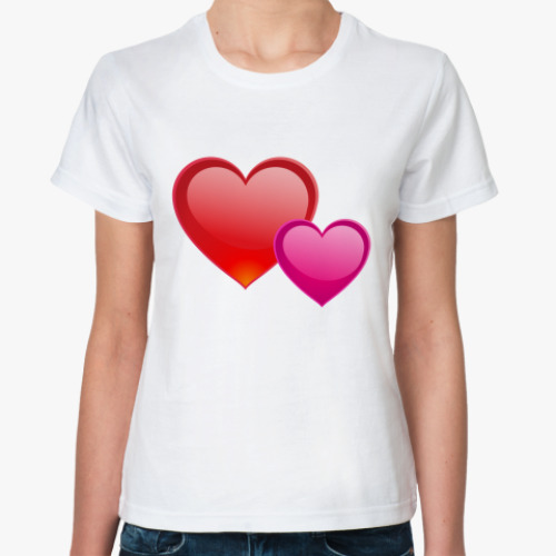 Классическая футболка Сердечки