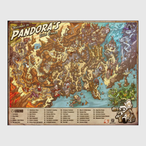 Постер Карта Пандоры (игра Borderlands)