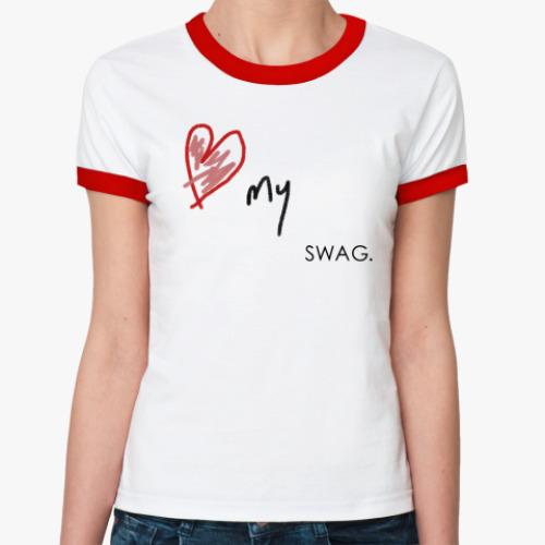 Женская футболка Ringer-T SWAG