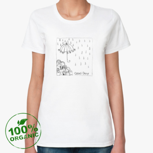 Женская футболка из органик-хлопка «Хороший день»