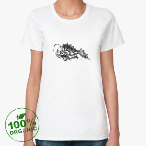 Женская футболка из органик-хлопка «Попади на удочку»
