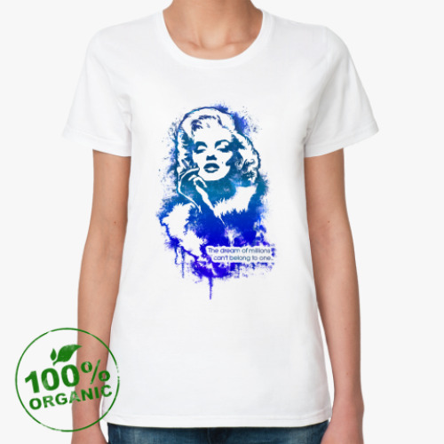 Женская футболка из органик-хлопка  Мерилин Монро