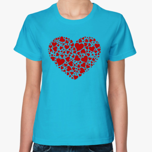Женская футболка Сердце любви!
