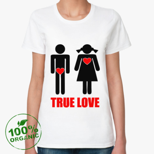 Женская футболка из органик-хлопка 'True Love'