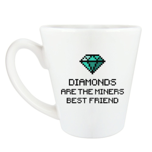Чашка Латте Minecraft - diamonds