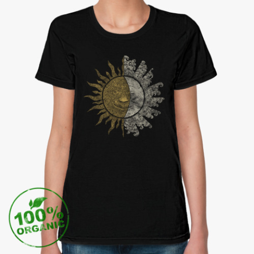 Женская футболка из органик-хлопка Солнце и Луна