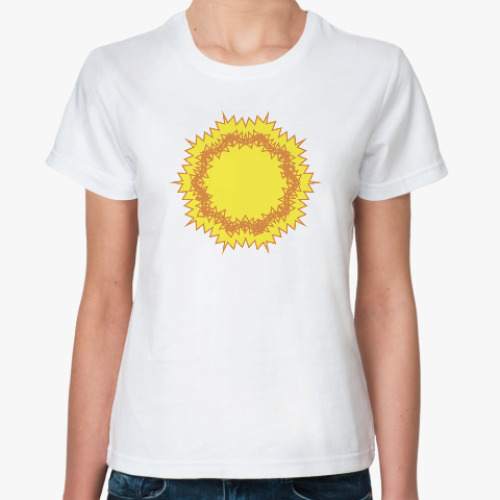 Классическая футболка зигзагообразное солнце