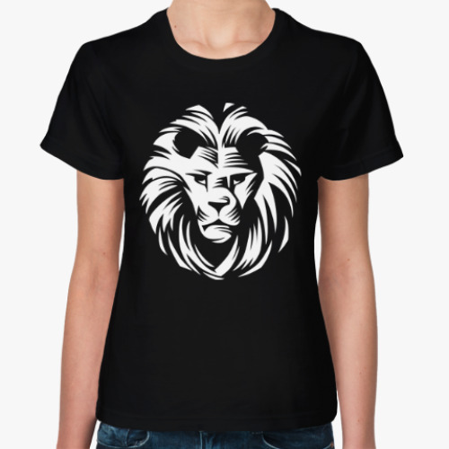 Женская футболка Лев - царь зверей