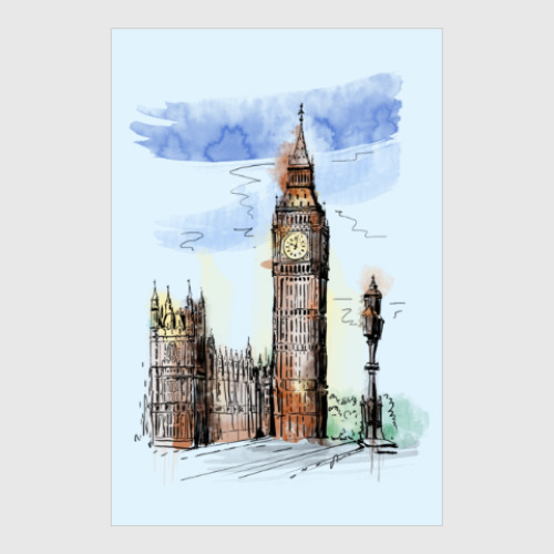 Постер/холст Биг-Бен -Big Ben-Англия-Лондон